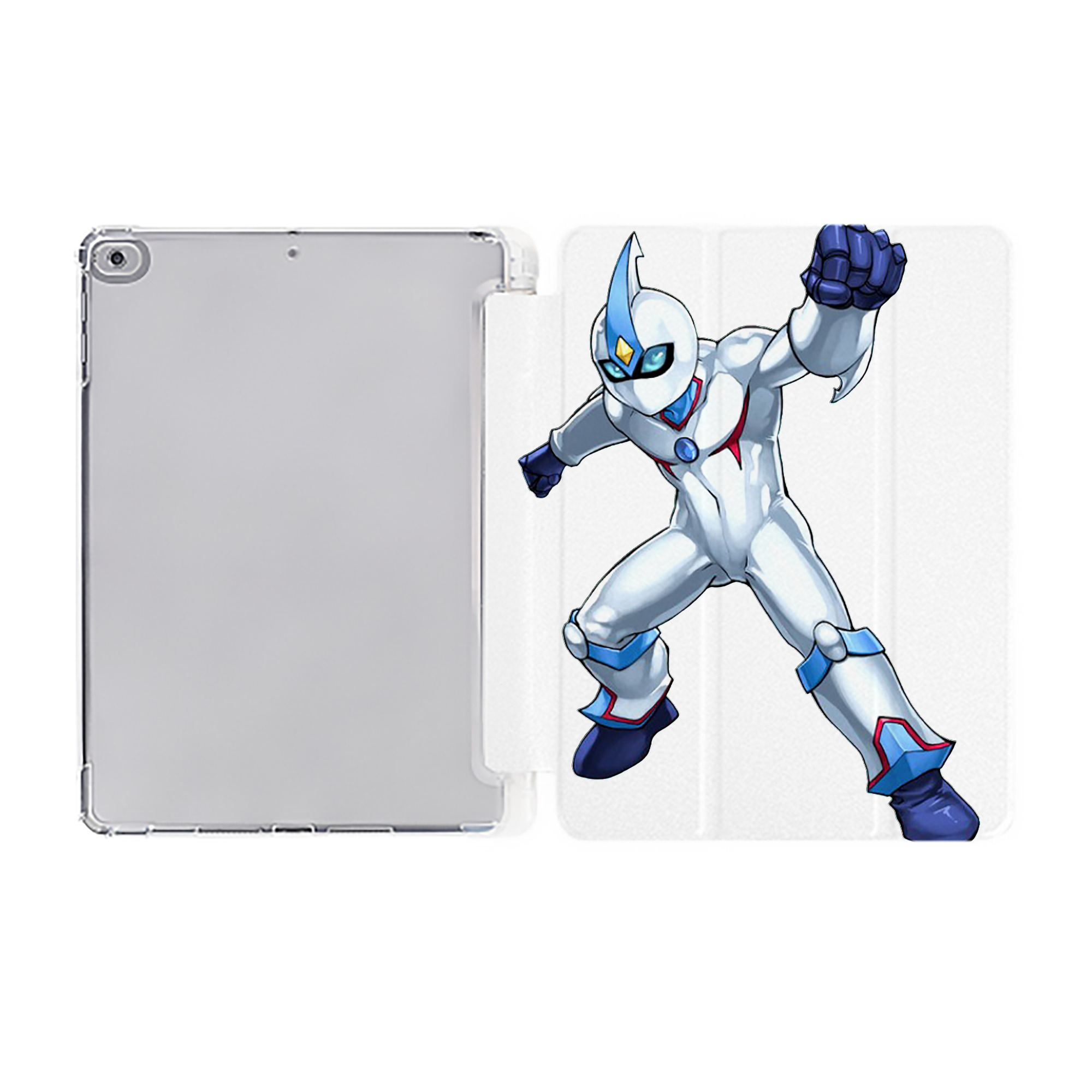 （画像用） 遊☆戯☆王 Yu-Gi-Oh! IPad ケース ペン収納付き 三つ折りスタンド PUレザー×シリコン 対応機種9.5/10.5/10.9インチ